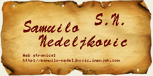 Samuilo Nedeljković vizit kartica